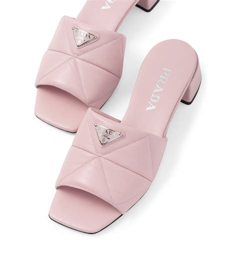 Prada quilted leather mules